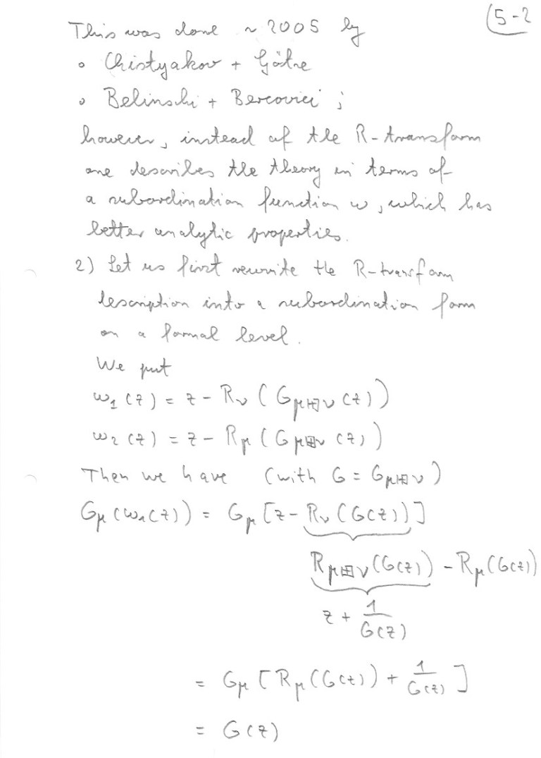 Section 5: Free convolution of arbitrary probability measures and the ...